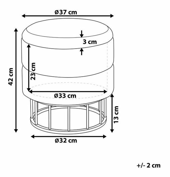 Taburetka ELGEN (látka) (zelená)