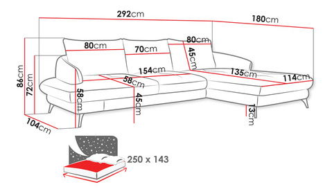 Rohová sedací souprava Fekline (béžová)