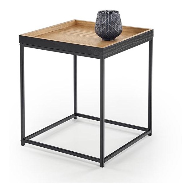 Konferenční stolek Yane (přirodně dřevo + černá)
