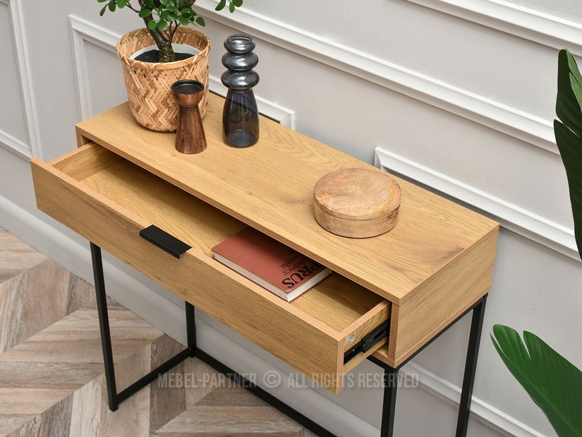 Konzolový stolek Norma M (dub + černá)