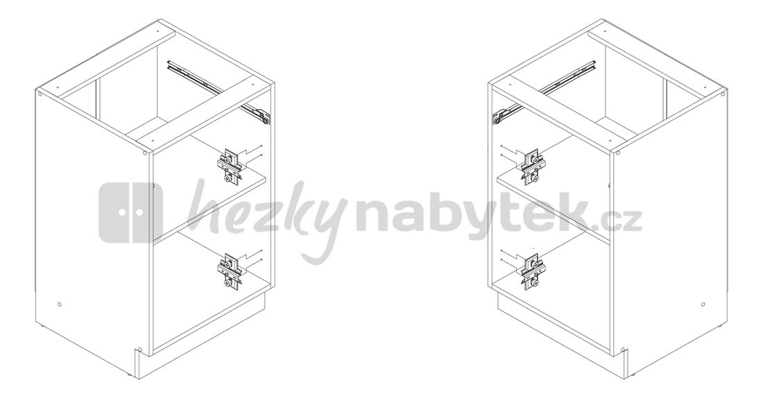 Spodní kuchyňská skříňka BRW Nika NKD1S-50/82-L/S