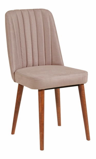 Jídelní set Vlasta 1 (ořech + béžová) (pro 4 osoby)