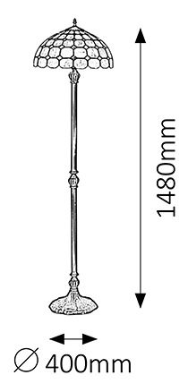 Stojanová lampa Marvel 8078 (bronzová + vícebarevné)