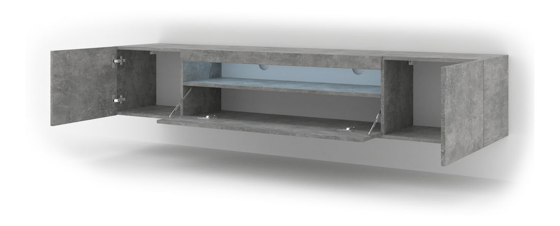 TV stolek/skříňka Aurora 200 (beton) (LED)