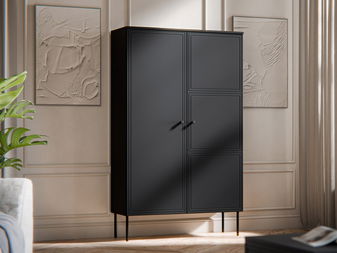 Policová skříň Godzes Bis (černá)