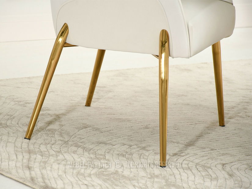 Jídelní židle Multe (krémová + zlatá)
