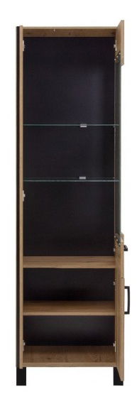Vitrína Neo NE5 (P) (dub evoke + černá matná)