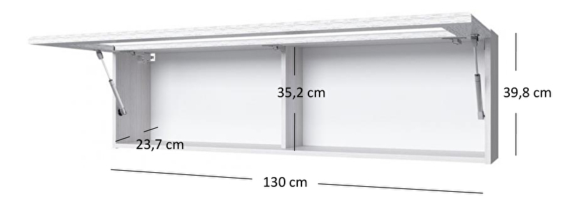 Závěsná skříňka Terina (woodline krém)