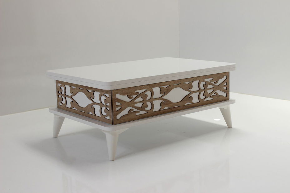 Konferenční stolek Adie (antická bílá)