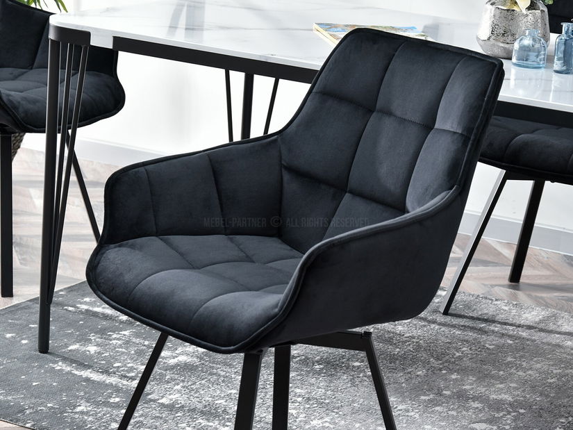 Židle Aranbura (černá + zlatá)