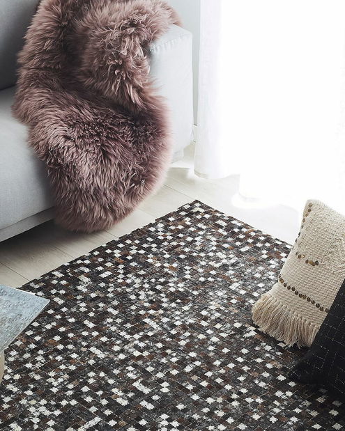 Koberec 160x230 cm AKISA (kůže) (hnědá)