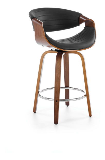 Barová židle Hannah (černá + ořech)