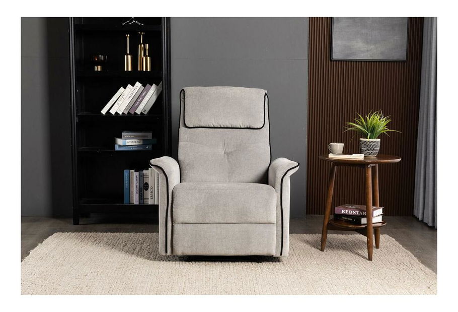 Polohovací křeslo Trato (lanýžová)