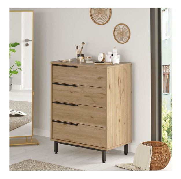 Komoda Otto 17 (ořech + černá)