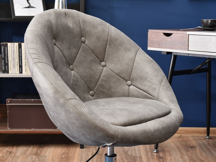 Křeslo Lush 4 (šedá + chromová)