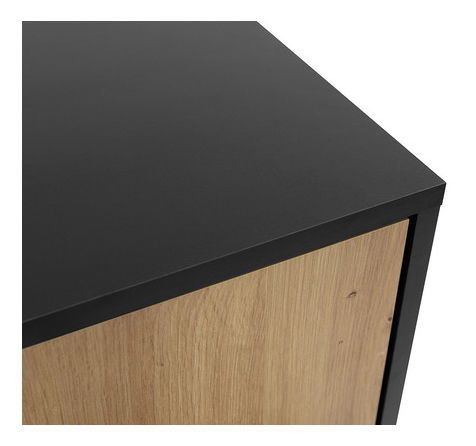 Komoda Oksewo 2D3SZ (dub artisan + černá)