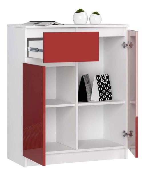 Komoda Kaveri (červená lesklá)