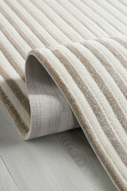 Koberec 80 x 300 cm Amora (béžová + bílá)