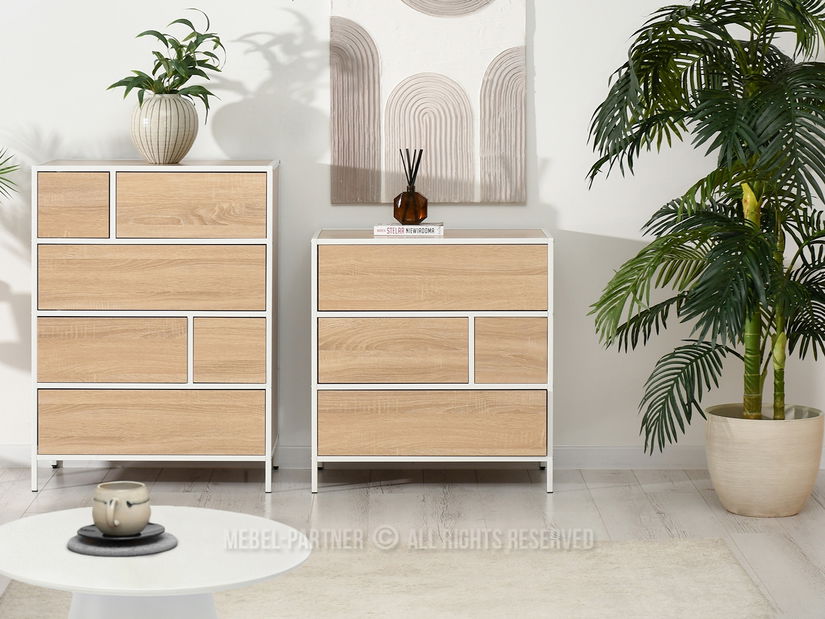 Komoda Soren Kom (sonoma + bílá)