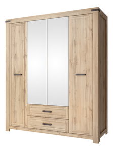 Šatní skříň Mirella 4D2S (dub wotan)