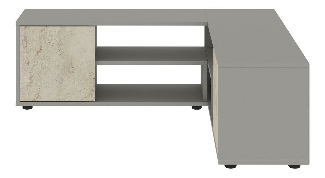 TV stolek/skříňka Rosyna (šedý travertin)