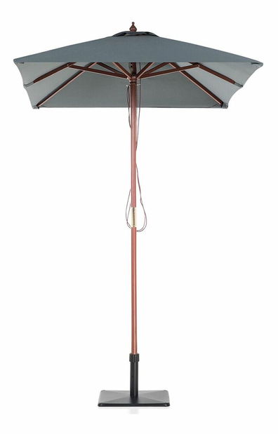 Zahradní slunečník 144 cm FLAME (dřevo) (tmavě šedá)
