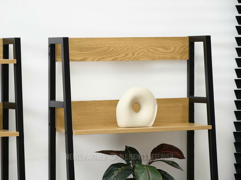 Regál s pc stolkem Ruegos (černá)