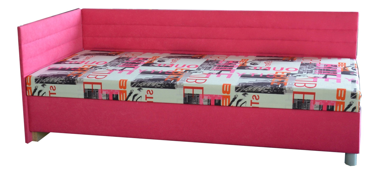 Jednolůžková postel (válenda) 90 cm Emil 2 (se 7-zónovou matrací lux) (L)