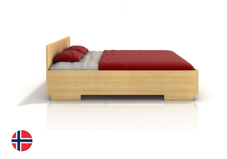 Manželská postel 140 cm Naturlig Larsos High (borovice) (s roštem)