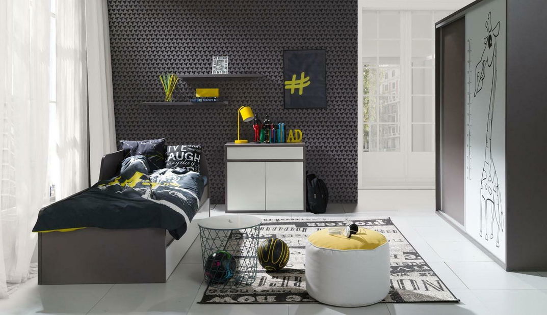 Šatní skříň s posuvnými dveřmi Irlam Z19 (bílá) (se zrcadlem)