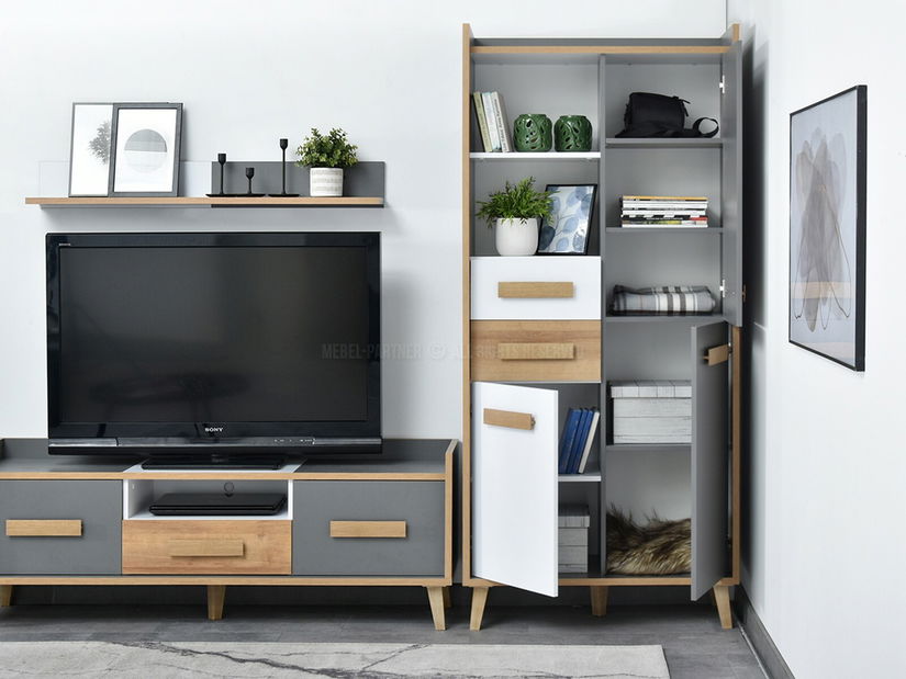 Obývací stěna Semivacias 04 (bílá)