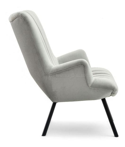 Designové křeslo Lanzaris (šedá + zlatá)