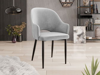 Jídelní židle Dezja (šedá + černá)