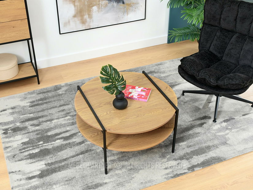 Konferenční stolek Dario (dub + černá)