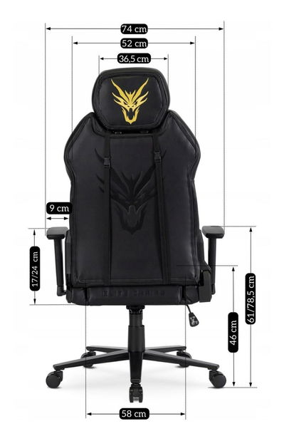 Herní křeslo Nutrida (černá + žlutá)