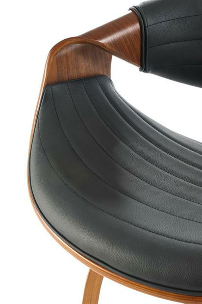 Barová židle Hannah (černá + ořech)