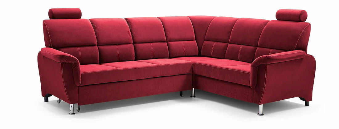 Rohová sedací souprava Dina (vínová) (P)