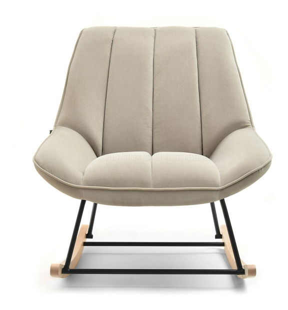 Křeslo Bertie (béžová + buk černý)