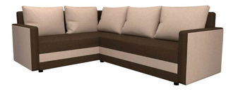 Rohová sedačka DONA (béžová + hnědá)