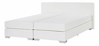 Kontinentální postel 160 cm PREMIER (s matracemi) (bílá)