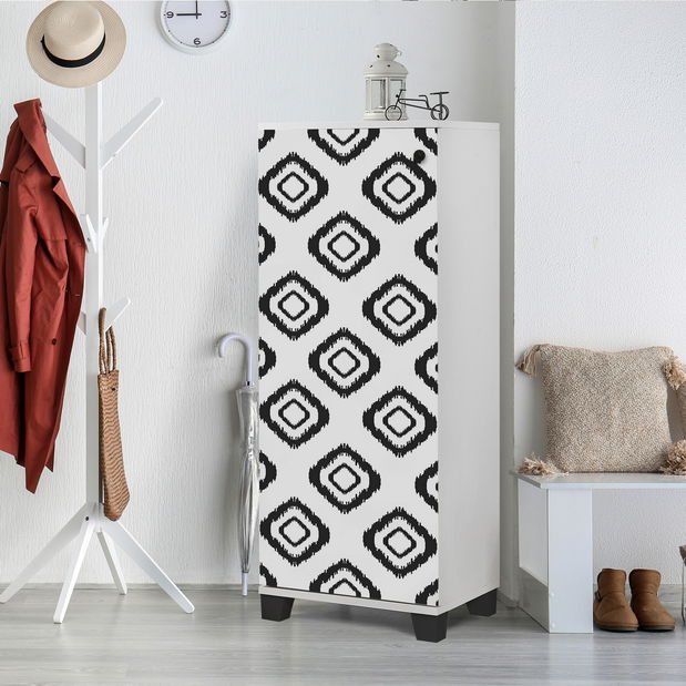 Skříňka na boty Feliz 509 (bílá + černá)