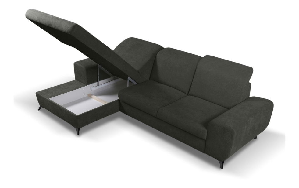 Rohová sedací souprava Altham (tmavě šedá) (L)