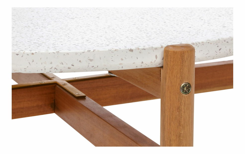 Konferenční stolek Taleria 10 (přírodní + bílá)