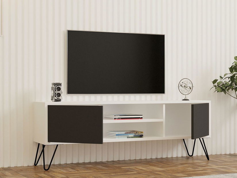 TV stolek/skříňka Donoko (bílá + antracit)