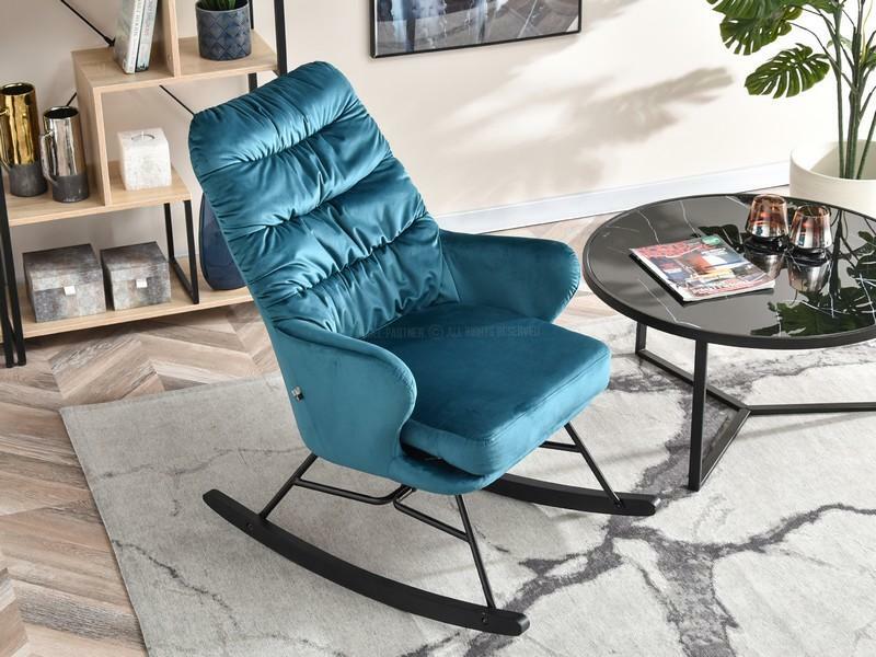 Křeslo Lusil (tyrkysová + černá)