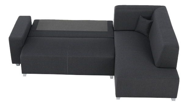Rohová sedací souprava Colli šedočerná (P)