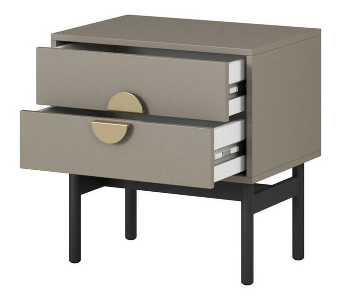 Noční stolek Stellia S3 (cappuccino + černá)