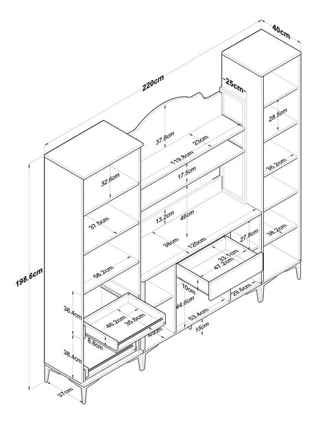 Set kuchyňských skříněk Jenaretta 50 (bílá + černá)