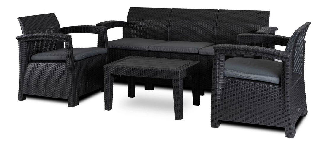 Zahradní set Buenos (tmavě šedá) (pro 5 osob)