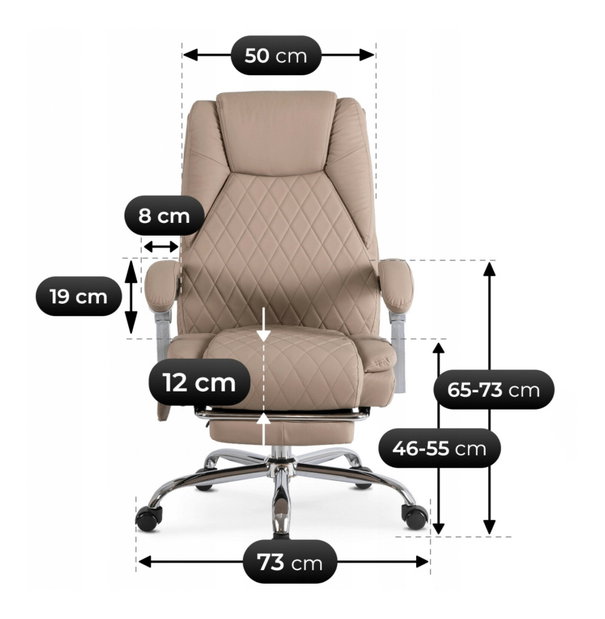 Relaxační kancelářské křeslo Georgina (béžová)